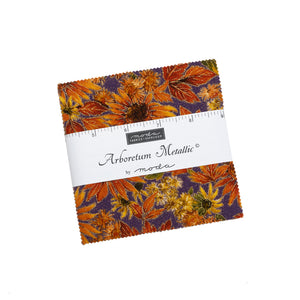 Arboretum Metallic Charm Pack by Moda Fabrics | Quilting Precuts