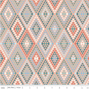 Dream Weaver Diamonds on Peach by Riley Blake | C9054 Novelty Fabrics