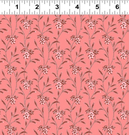 Around The Roses Floral Raspberry by Clothworks | Royal Motif Fabrics