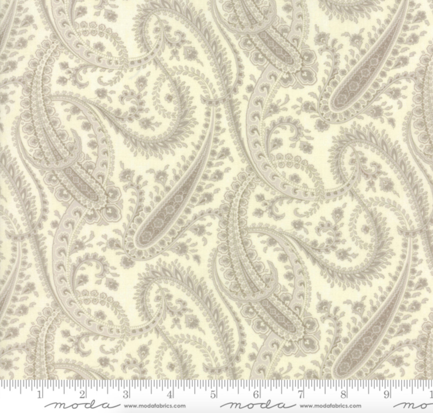 Holly Woods - Snow - Paisley Natural Yardage