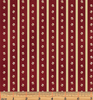 Benartex Liberty Hill Twill Daisy Stripe Red 