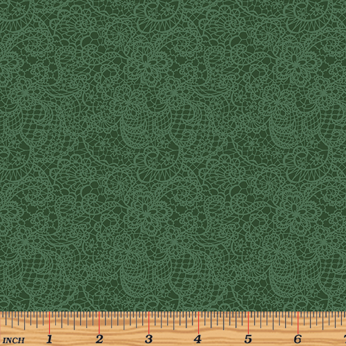 A Festive Season 3 - Festive Lace Green 2619-44 by Benartex