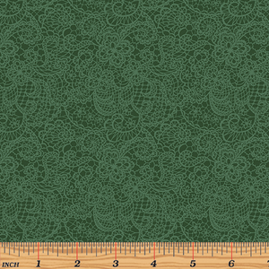 A Festive Season 3 - Festive Lace Green 2619-44 by Benartex