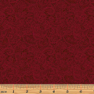 A Festive Season 3 Festive Lace Dark Red 2619-19 by Benartex