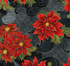 Holiday Flourish 12 - Poinsettia Blooms Black