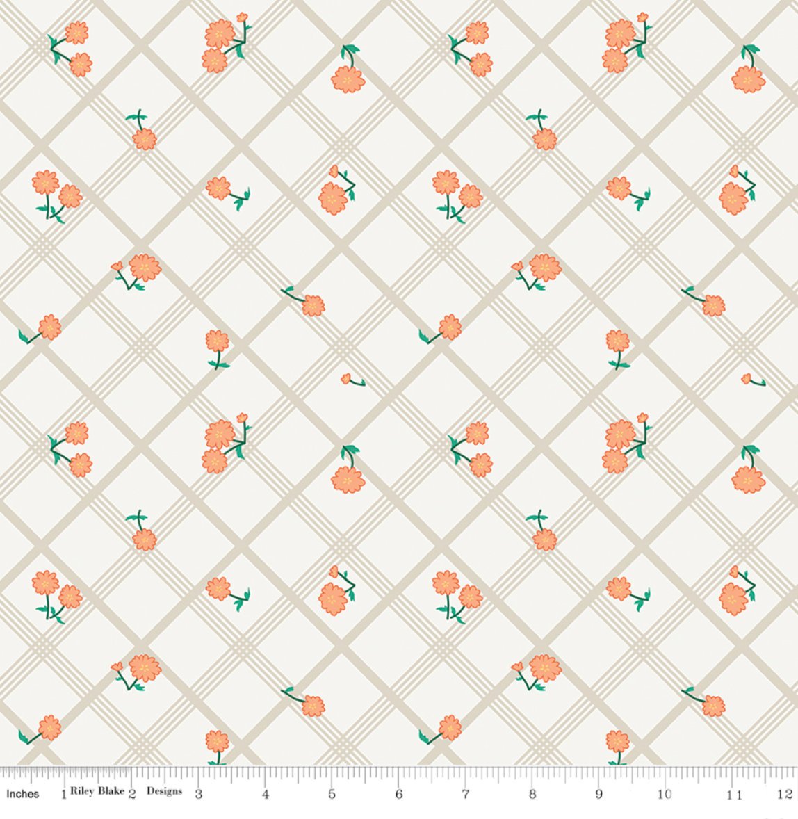 Calico Crow - Plaid Cream Yardage