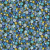 Fat Quarter - Bloom - Spring - Packed Flowers Blue