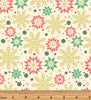 Merry & Bright - Elegant Snowflakes Cream/Gold Metallic Yardage