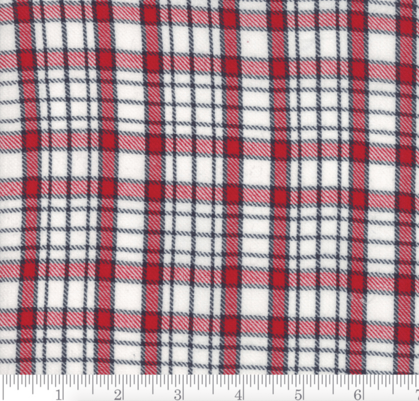 Oxford Wovens - Plaid Denim Red Yardage