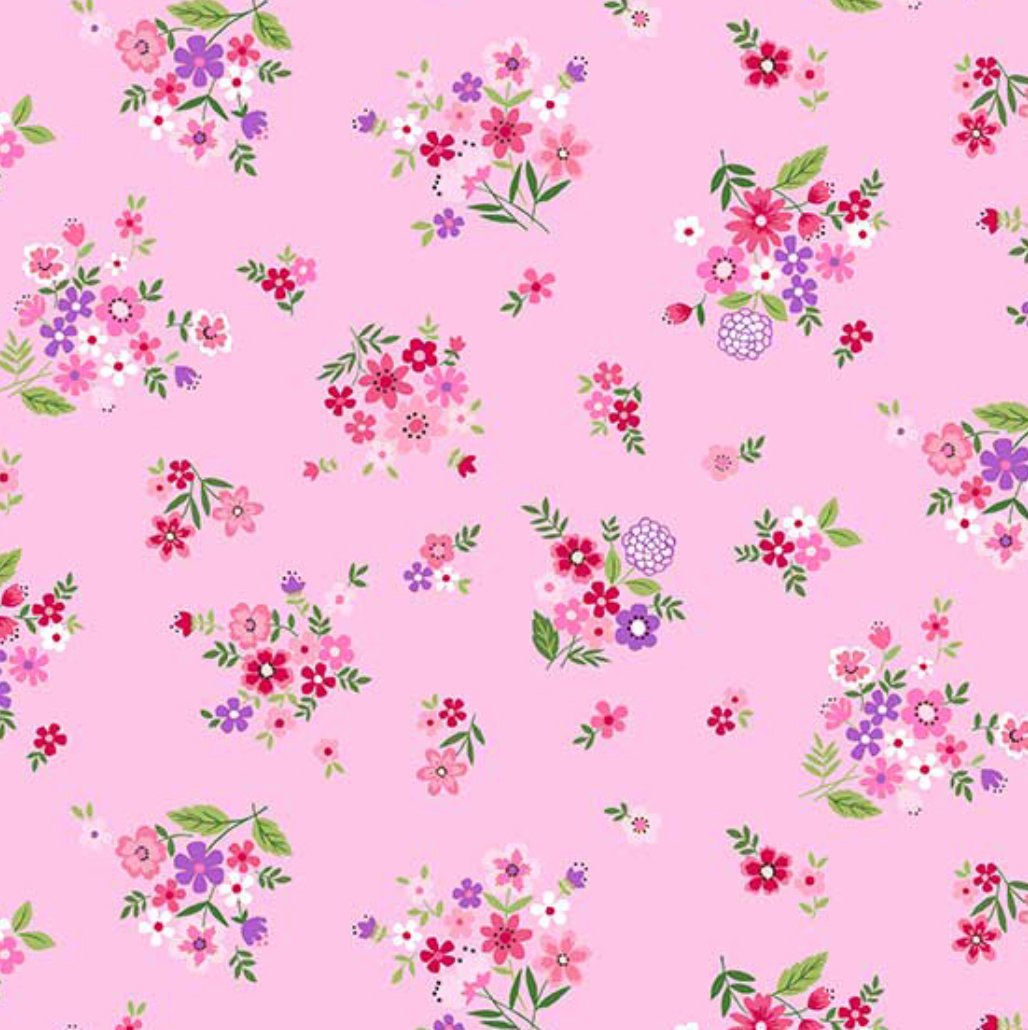 Bloom - Summer: Bouquet Pink for Andover Fabrics