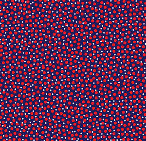 Love American Style - Ditsy Dots Navy/Red Yardage