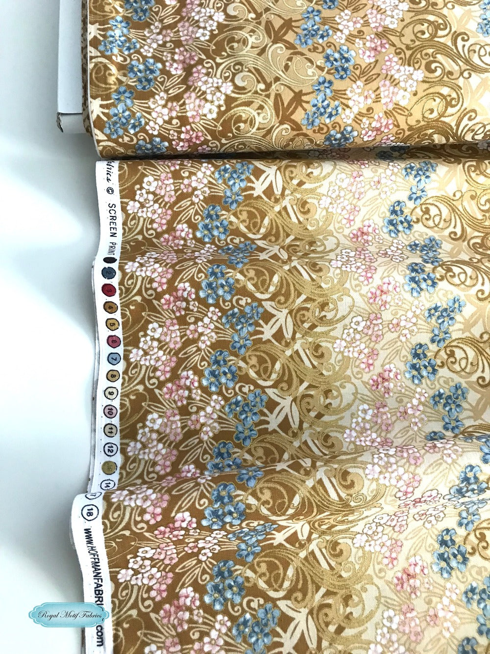 Fairy Briar Metallic Cream/Gold Yardage