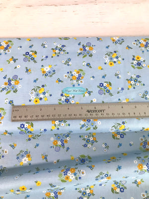 Fat Quarter - Bloom - Spring - Bouquet Blue