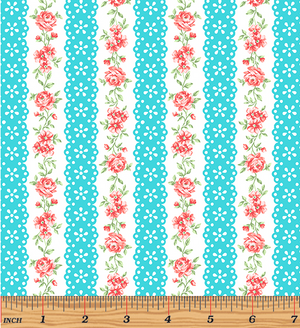 Garden Party Lacewing Teal by Eleanor Burns for Benartex | 10164-84