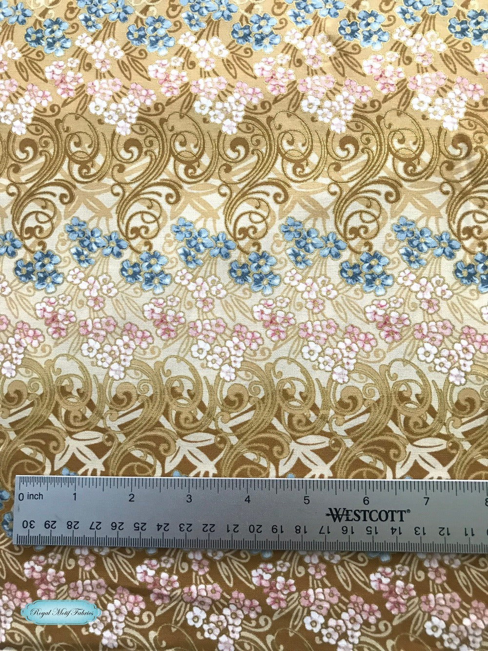 Fairy Briar Metallic Cream/Gold Yardage