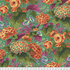 Kaffe Fassett Spring 2019 Rose and Hydrangea Green by Free Spirit