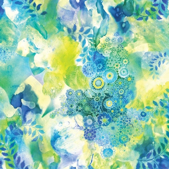 Gradients 2 Splash Watercolor Garden Turquoise