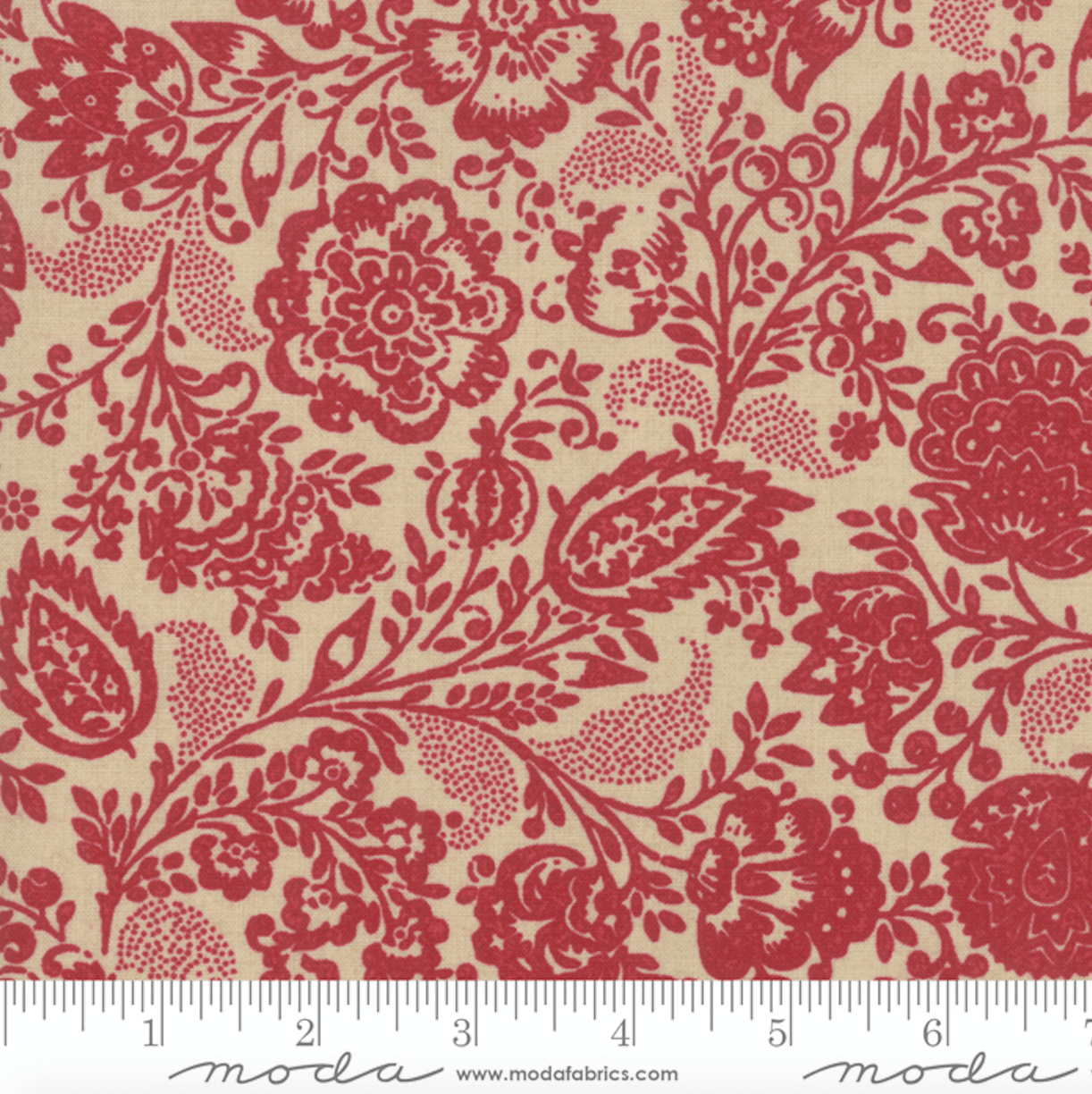 Moda Chafarcani French General Traditional Floral Rouge Oyster 1385021