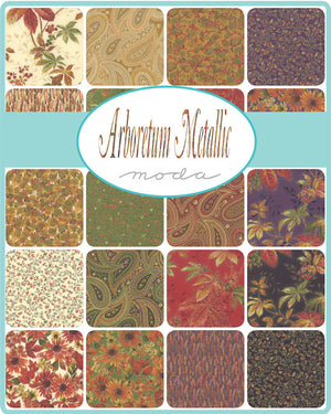 Arboretum Metallic Charm Pack by Moda Fabrics | Quilting Precuts