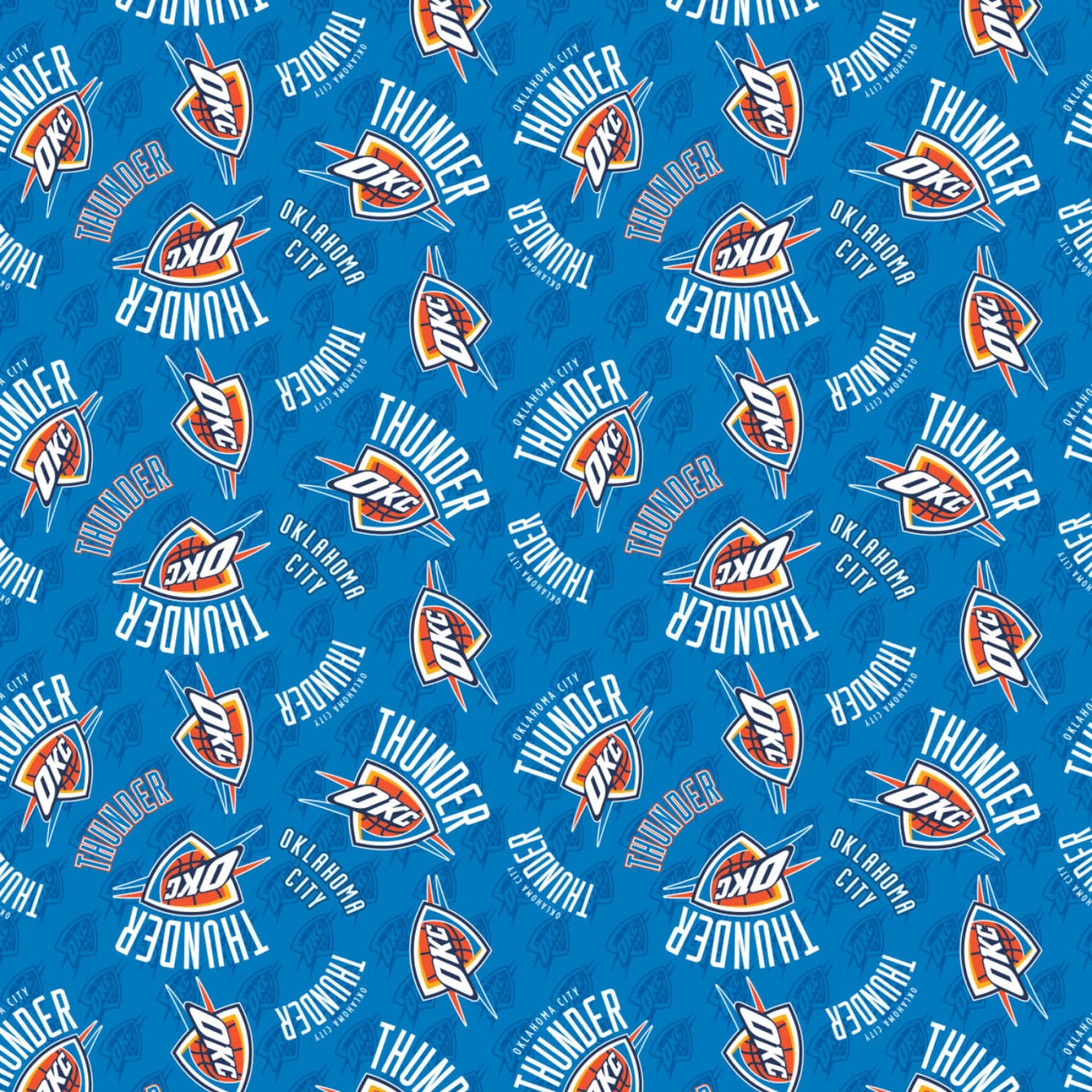 Licensed NBA (National Basketball Assoc.) Oklahoma City Thunder by Camelot Fabrics