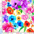 Day Dreaming - Rainbow Dream Florals on White by Timeless Treasures