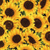 Flower Farm/Hen House Packed Sunflowers by Timeless Treasures 