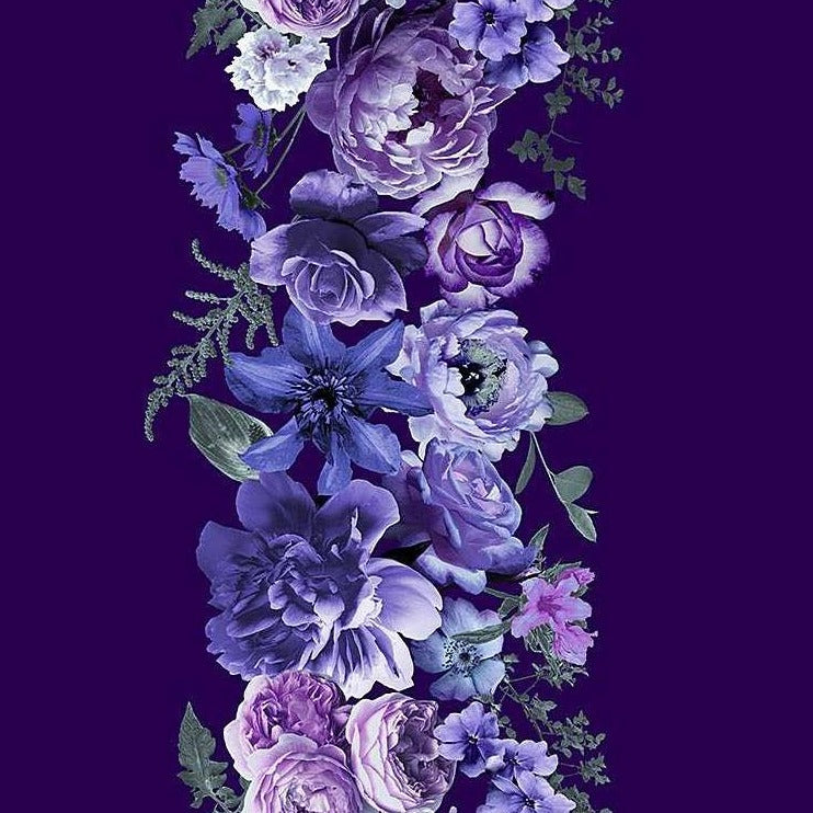 Floral Dreams - Purple Floral Dream 11" Stripe