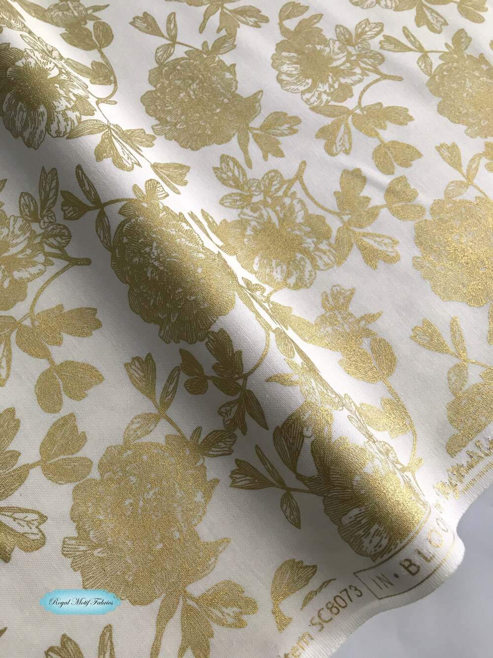 In Bloom - Tonal Cream with Sparkle Yardage