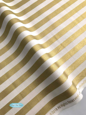 In Bloom - Stripe Gold with Sparkle Yardage