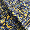 Canterbury - French Blue/Gold Metallic Fabric