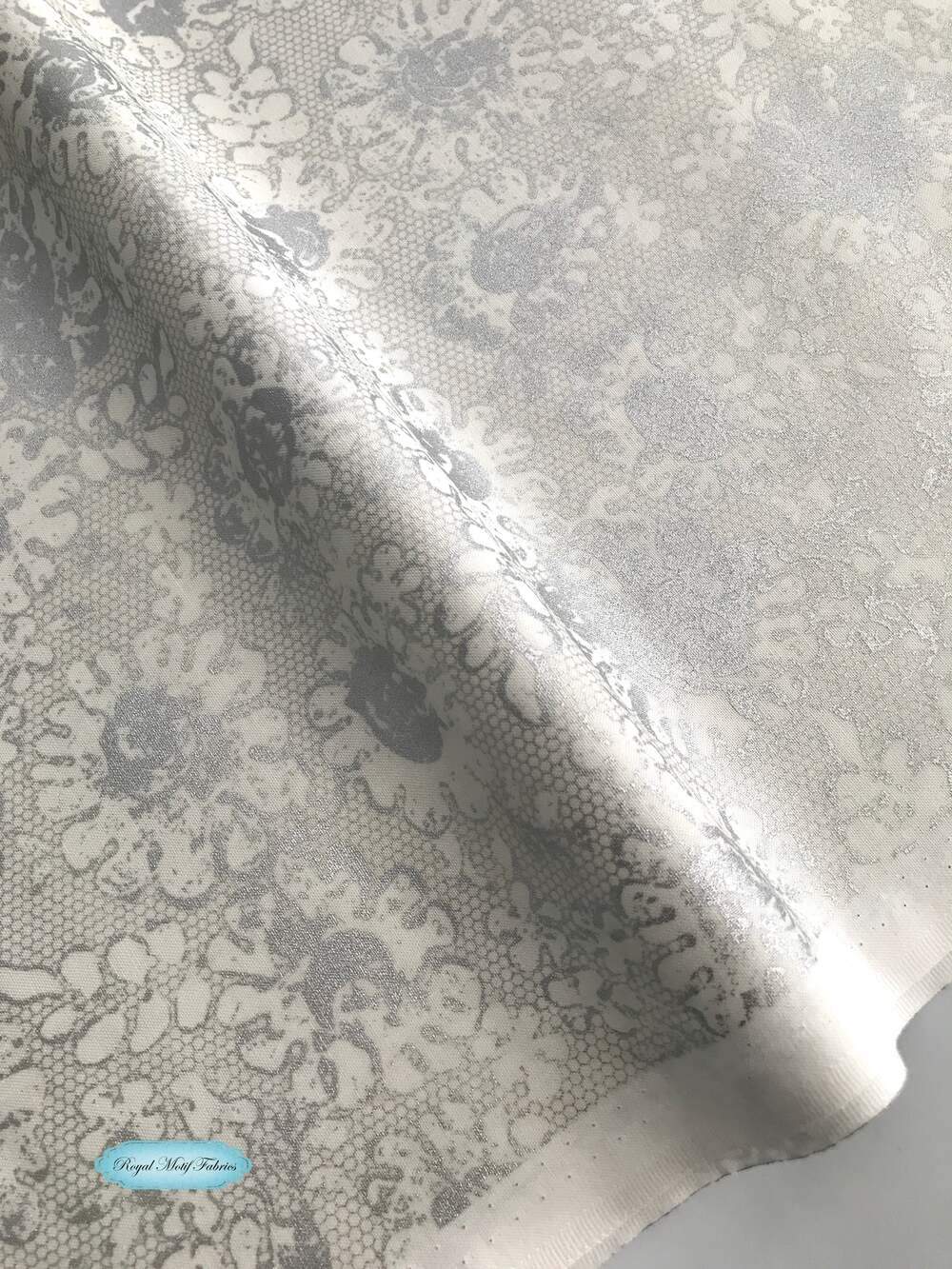 Shiny Objects - Precious Metals - Lustrous Lace Platinum Metallic Yardage