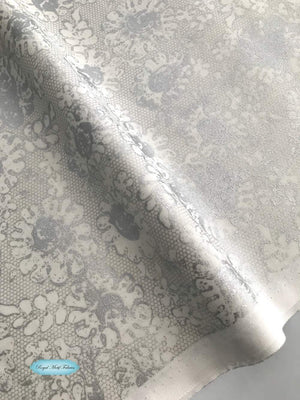 Fat Quarter - Shiny Objects - Precious Metals - Lustrous Lace Platinum Metallic