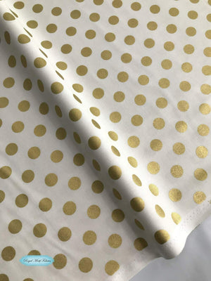 Riley Blake - In Bloom Dot Gold with Sparkle