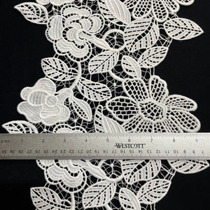 White Floral Cutwork Wedding Lace Trim 