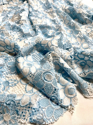 Embroidered Lace Fabric Embellished with Sequins | Designer Fabrics