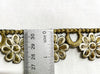 Iron-on Metallic Floral Lace Trim adhesive back