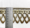 Iron-on Metallic Lace Trim with adhesive back | Royal Motif Fabrics