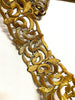 Iron-on Metallic Gold/Brown Lace Trim with adhesive back 