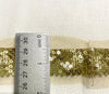 Gold Sequins on Mesh Trim - Mesh Gold Sequins Ribbon