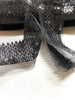 Black Sequins on Mesh Trim | Black Mesh Sequins Ribbon