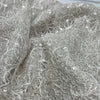 White Embroidered  Net Fabric