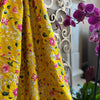 Yellow Bangalore Silk Embroidered with Sequins