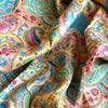 Multicolor Artificial Raw Silk Embroidered