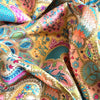 Multicolor Artificial Raw Silk Embroidered