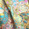 Multicolor Artificial Raw Silk Embroidered