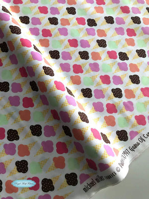 Fat Quarter - Ice Cream You Scream - Game Of Cones Sherbet