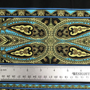 Casablanca Border - Bright Teal - RJR Fabrics