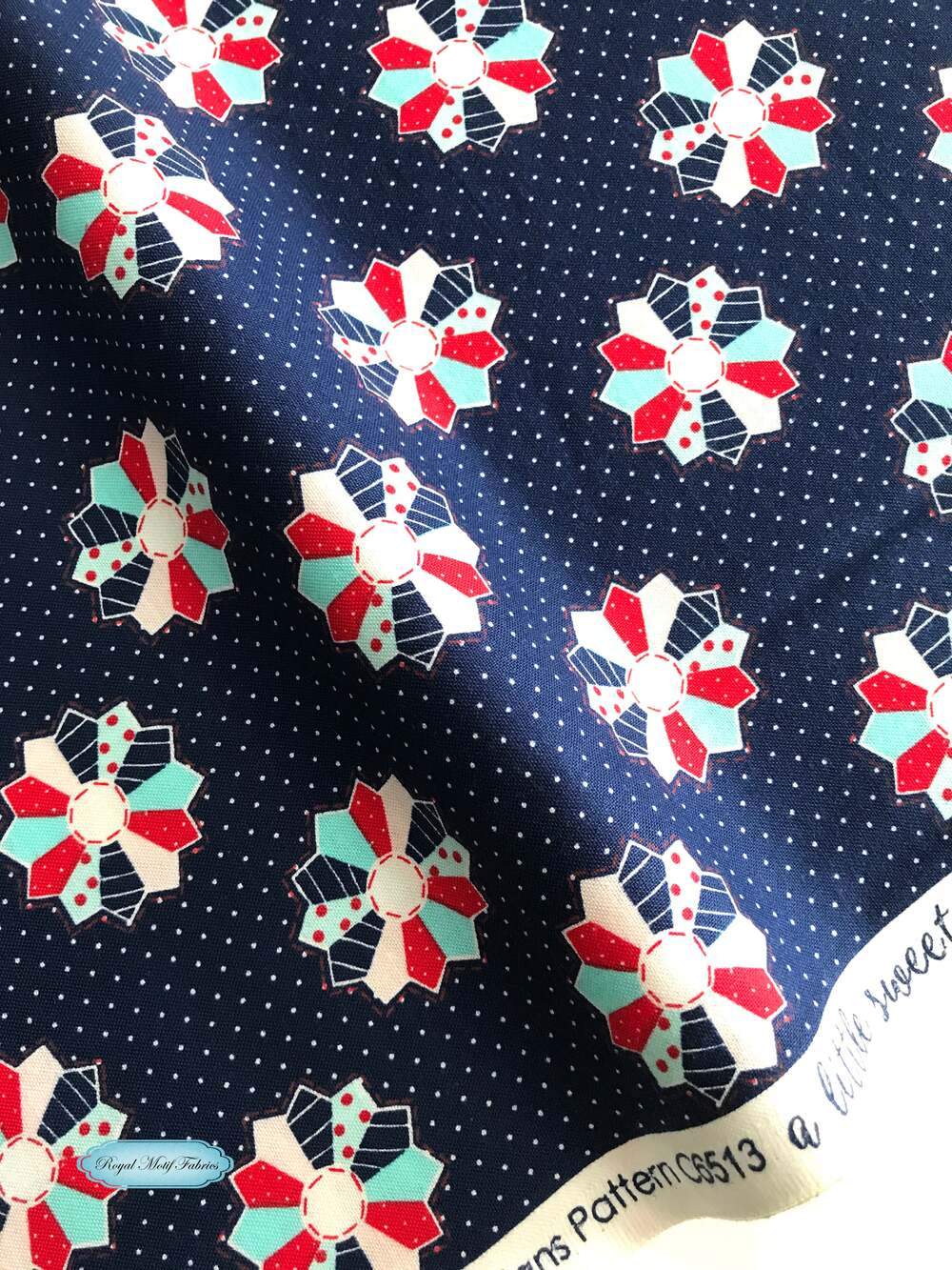 A Little Sweetness - Sweetness Dresden Navy Yardage