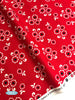 Moon Flower -  Moon Button Red Yardage