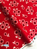 Moon Flower -  Moon Button Red Yardage